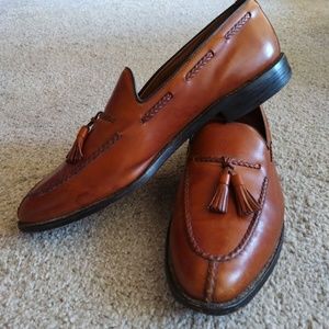 Allen Edmonds Pembroke Mens Tan Tassel Loafers 12.5 B